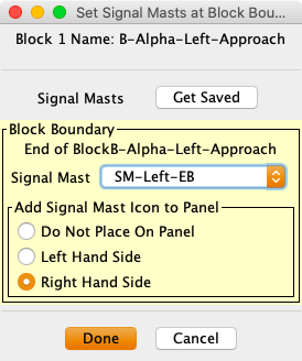 End bumper signal mast dialog
