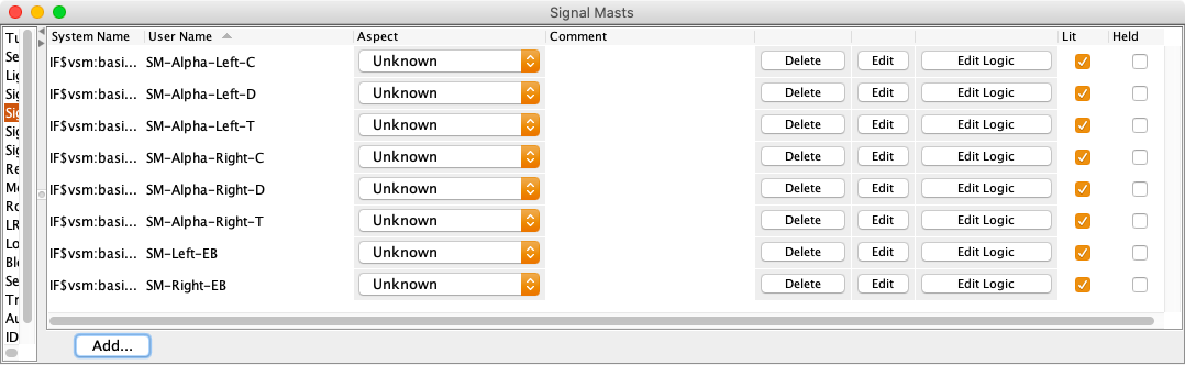 Signal mast list