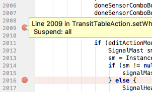 IntelliJ Debug Breakpoint in margin