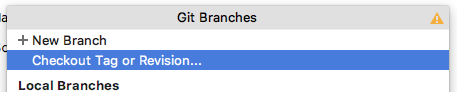 IntelliJ Checkout Tag option