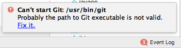 IntelliJ Git error