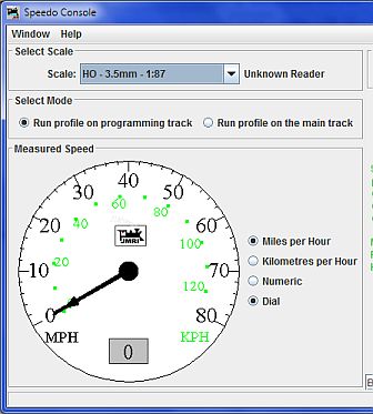 Speedometer dial display