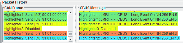 CBUS Event Highlighter Output