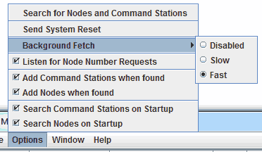 CBUS Node Manager options