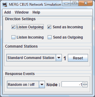 CBUS Network Simulator screenshot