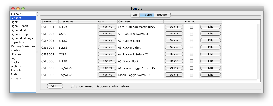 Sensor Table