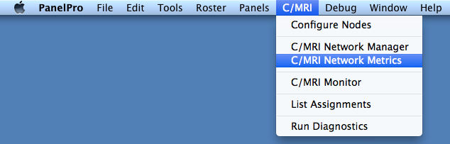 Network Metrics Menu