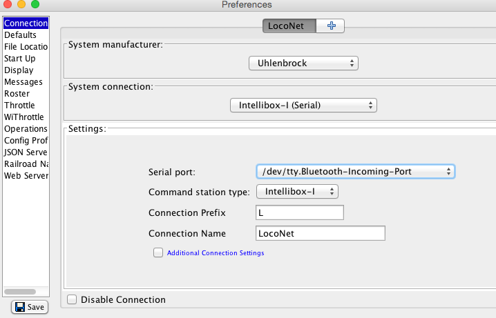 IB-I config pane