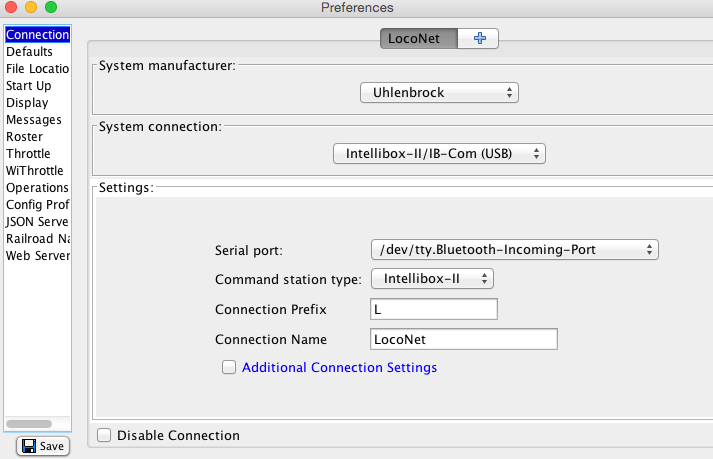IB-II config pane