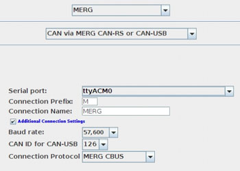 JMRI MERG Connection canrd canusb canusb4 adapter