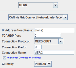 JMRI MERG GridConnect Network Interface