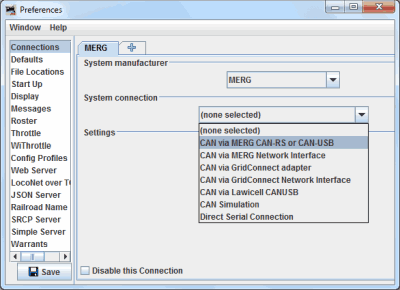 JMRI MERG Connections