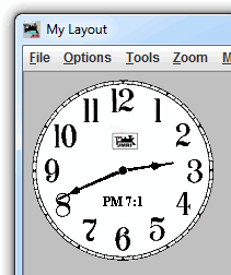 Analog Clock in Layout Editor Panel