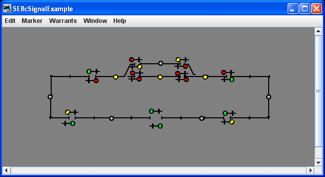 Demo screen with two trains