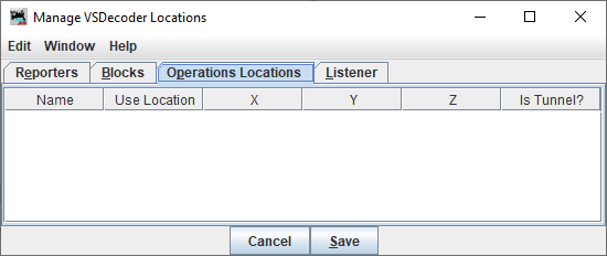 Manage Operations Locations