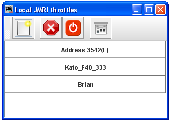 local JMRI throttles