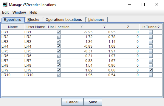 Manage Reporter Locations