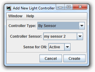 Add or Edit Light controlled by a Sensor