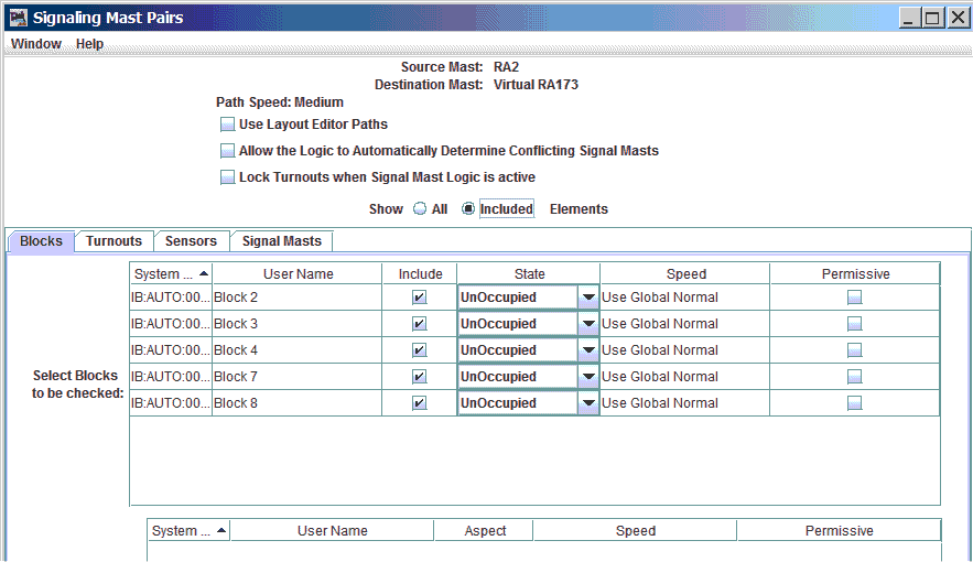 Create block entires