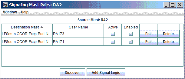 Signal Mast Logic automatically generated by the 'discovery' process