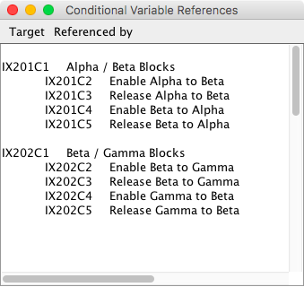 Variable Reference Window