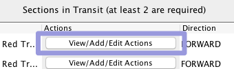 Transit actions button