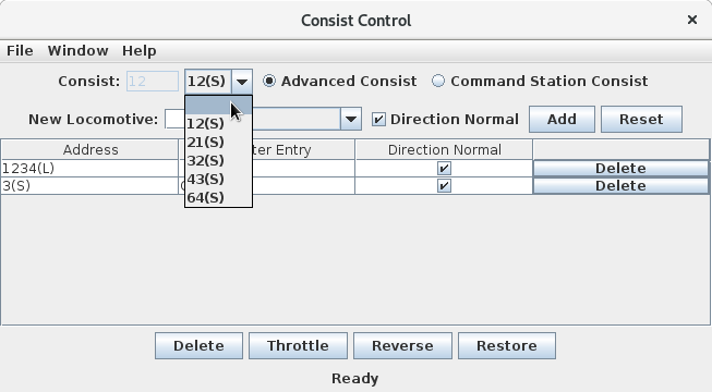 Select New Consist