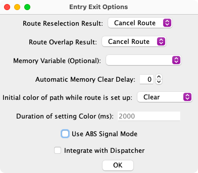 NX Options Window