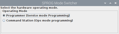 SPROG simple mode switcher