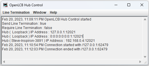 OpenLCB Hub Control