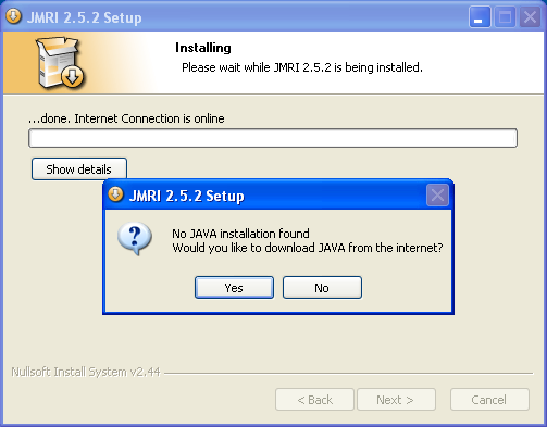 installer ask Java download