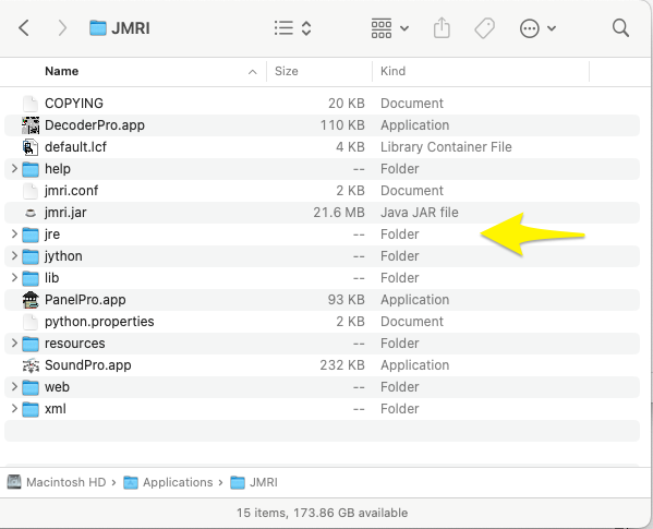JMRI/Applications folder