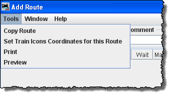 add route menu