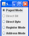 Set pogram mode dialog