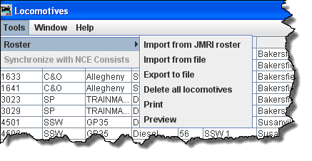 engine menu