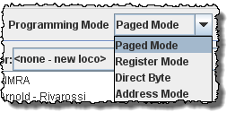 Set program mode dialog